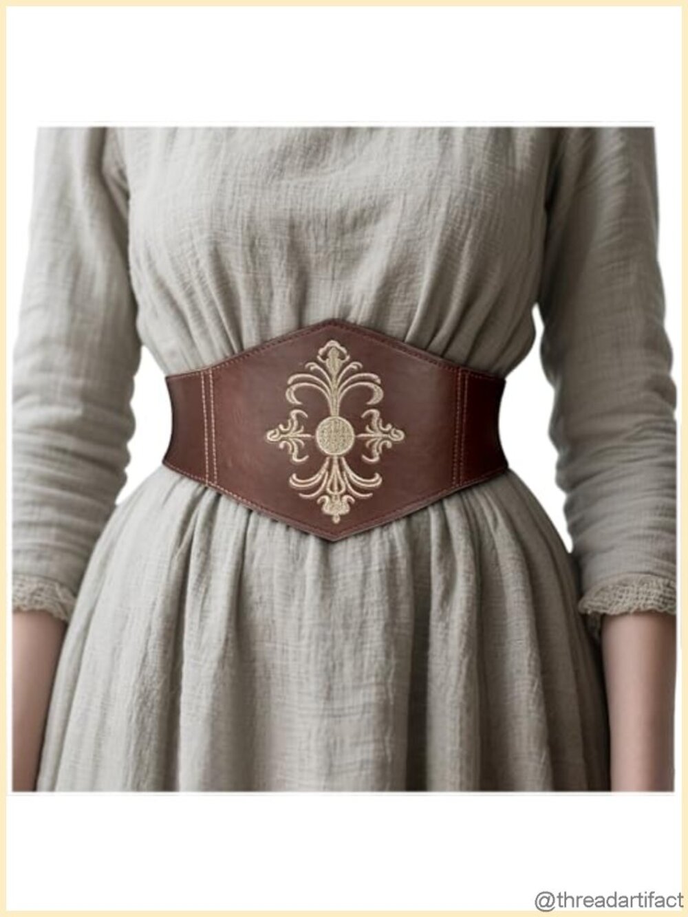 Faux Leather Medieval Waist Corset Belt Snap Closure Ren Faire Cosplay